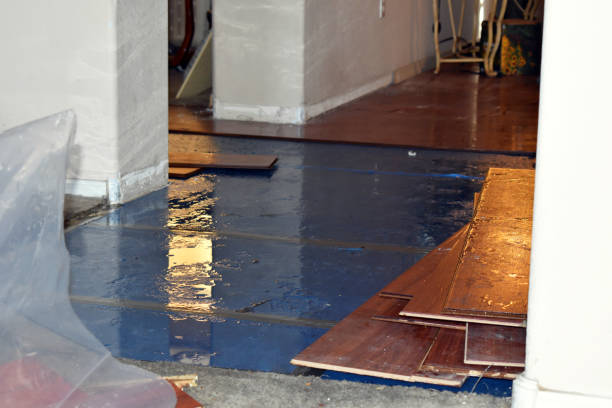 Professional Burst Pipe Cleanup technician working in Clifton, NJ